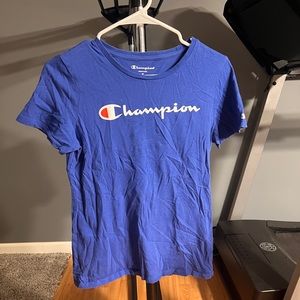 Blue champion tee shirt size medium